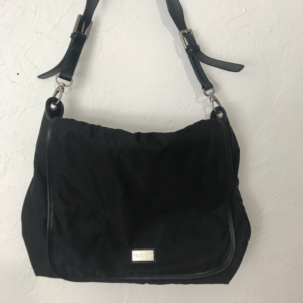 Kenneth Cole Black Messenger/Laptop Bag